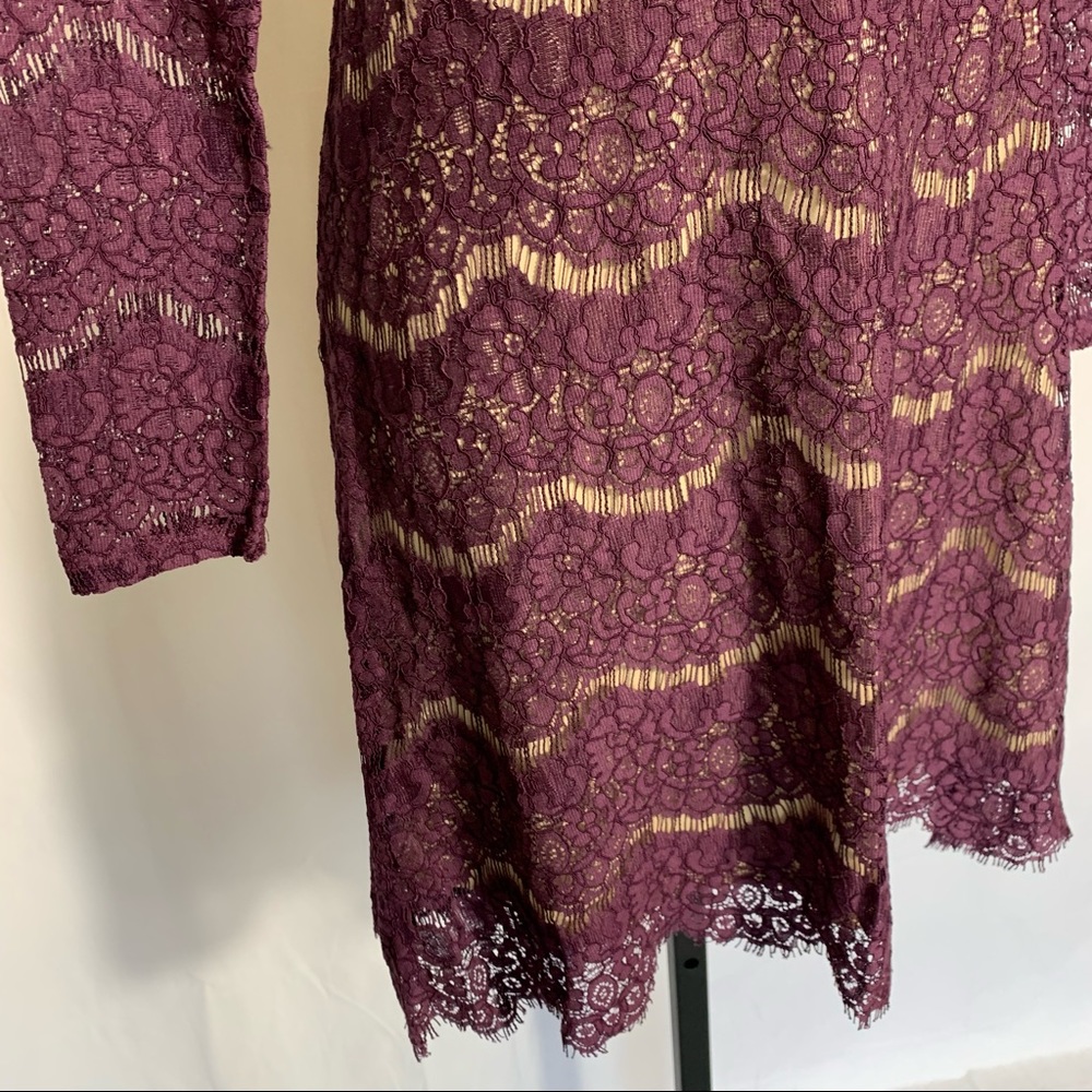 Xhilaration Eyelash Lace Long Sleeve Dress - Picture 4 of 14